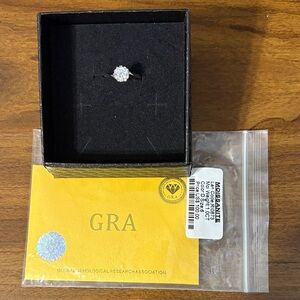 1 ct. Moissanite Silver Tone Women's Ring Size 6